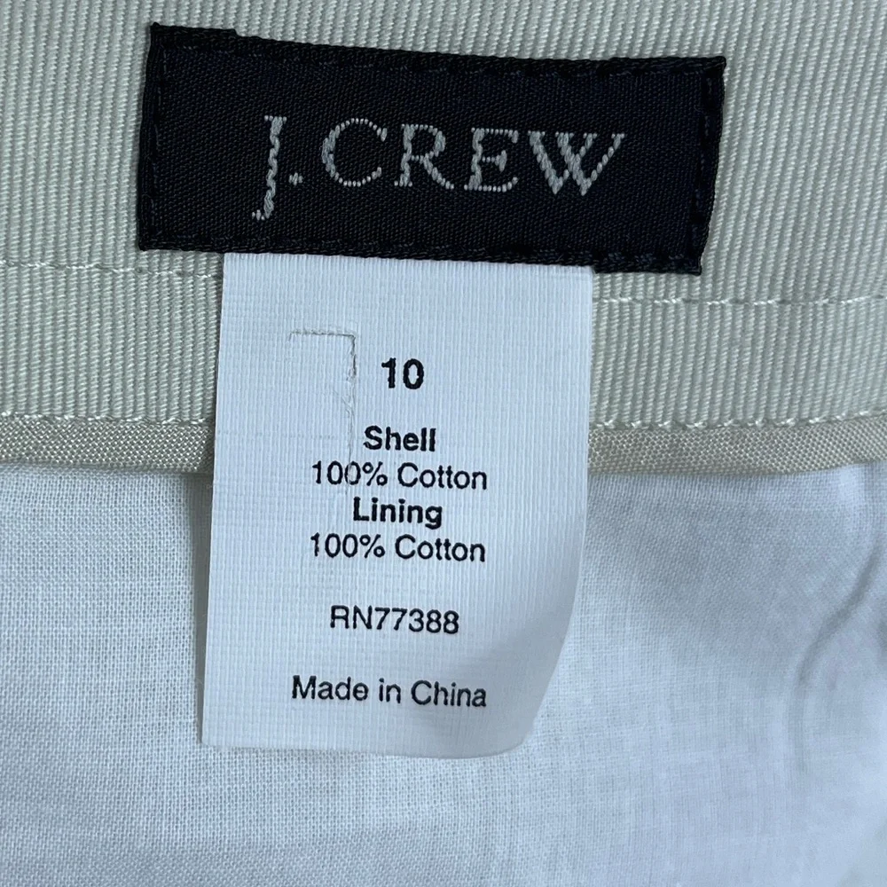 J. Crew A-Line Skirt 100% Cotton Fully Lined Floral Embroidered Size 10 Cottage